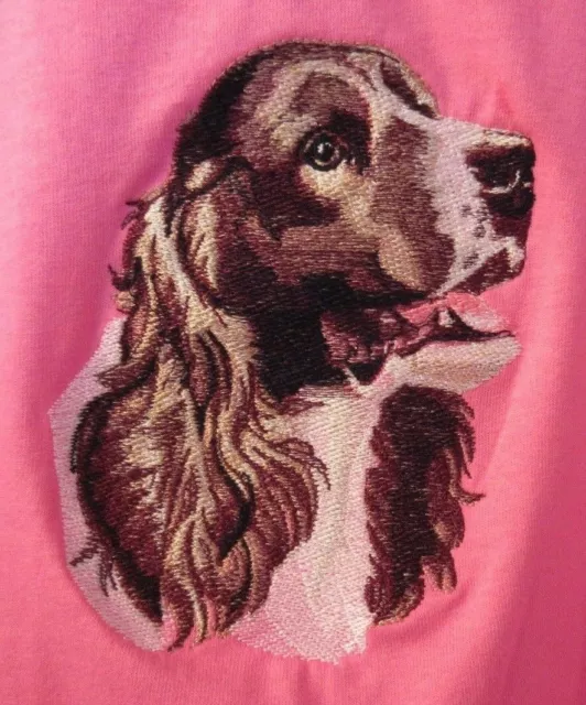Embroidered Ladies T-Shirt - English Springer Spaniel BT2787 Sizes S - XXL