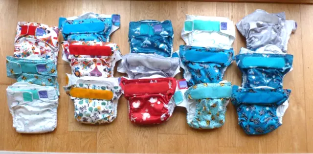 Bambino Mio Miosolo All In One Reusable Cloth Nappies Bundle X15 plus 2 Boosters