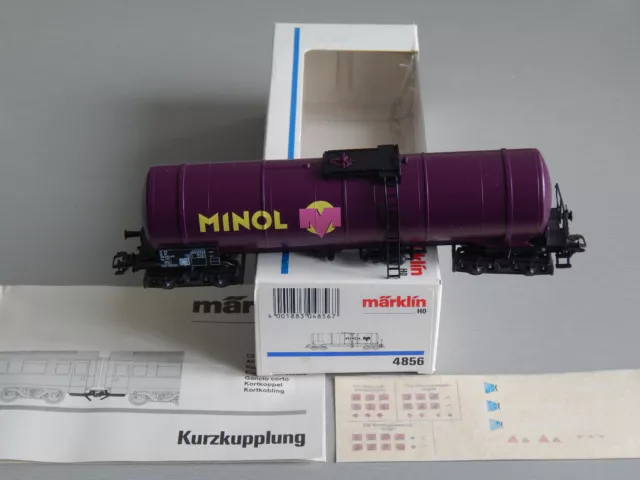 Märklin 4856 - NEUWERTIG+OVP - H0 DR Minol Mineralöl-Kesselwagen + Decals