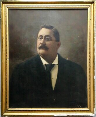 19th Century Joseph Malachy J.M. Kavanagh Signed Oil Painting Portrait Gentleman