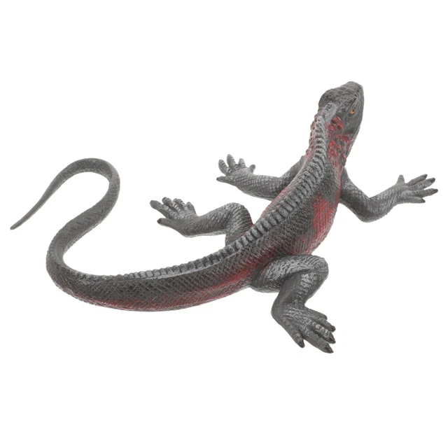 STOBOK - Figurine Lézard En Plastique - 13 Cm - Faux Reptile - Farce Halloween, Décoration, Jouet éducatif - Vert