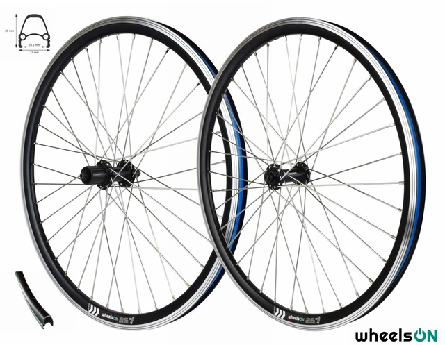 QR 26 Zoll WheelsON Vorderrad Hinterrad E-Bike Shimano schwarz 8/9/10 SPD Sapim