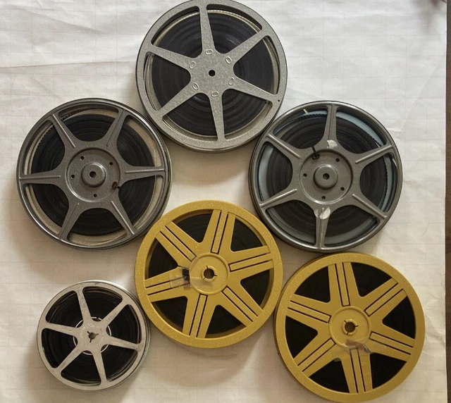 Película vintage de 8 mm, lote de 6 carretes, películas caseras
