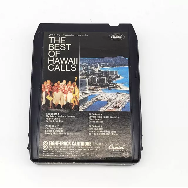 Webley Edwards The Best Of Hawaii Calls 8-Track Tape Album Capitol Records