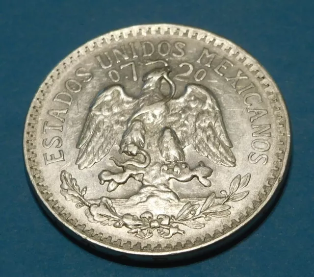 1937 Mexico 50 Centavos Silver