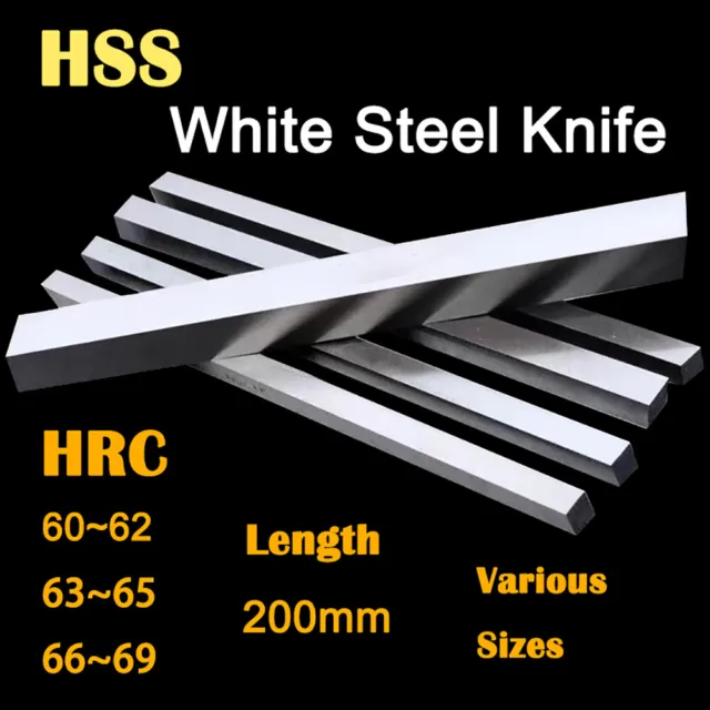 HSS High Speed Steel Lathe Bar Turning Tool White Steel Knife Durable Long 200mm