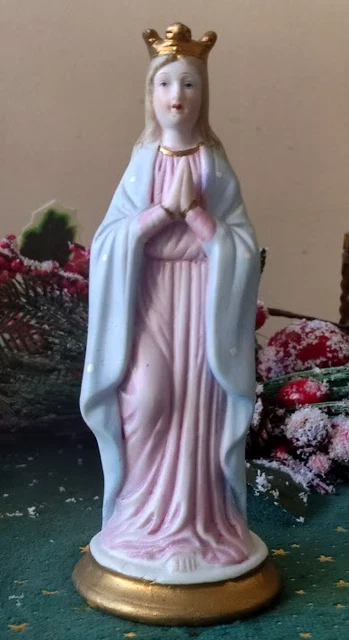 Statue Vierge Marie En Pierre - Madon Décoration Art Déco Religieux Pour Intérieur Ou Jardin