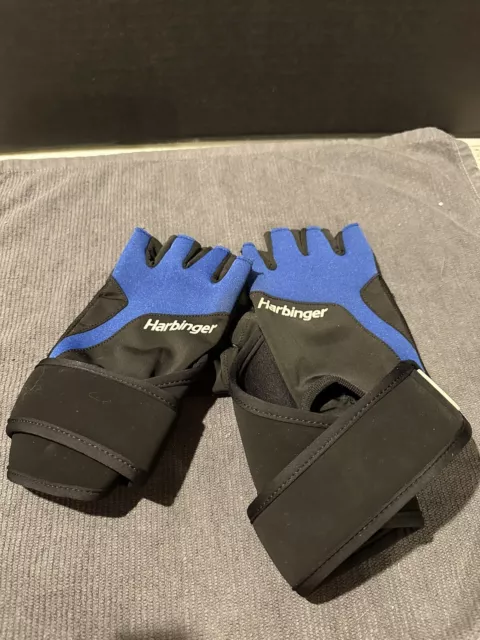 Harbinger Unisex Pro Weight Lifting Gloves Black/. blue. size xl