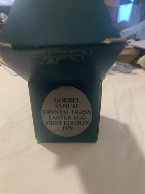Vintage GOEBEL Annual Crystal Glass Easter Egg First Edition 1979 West Germany 6