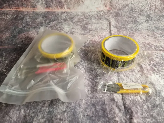 2 x nastro di avvertimento, rotolo nastro di avvertimento giallo (4,8 cm * 25 m) nastro pericoloso adesivo