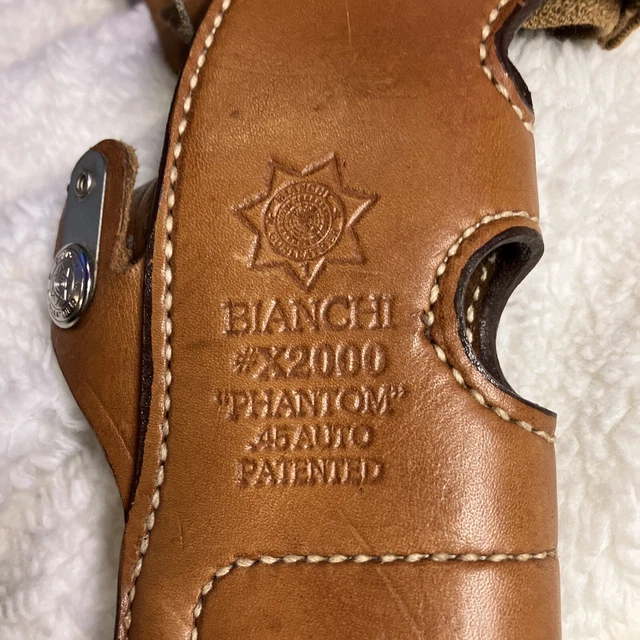 Bianchi Vintage Leather Holster 0.45 Auto S&W #X2000 Phantom w/ shoulder harness