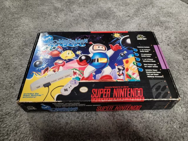 Super Nintendo Super Bomberman Party Pak OVP Ntsc SNES Big Box