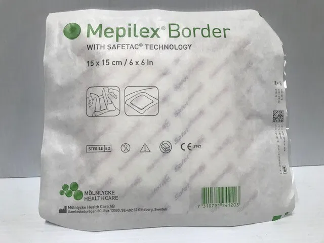 Molnlycke Mepilex Border 6" X 6" Self-Adherent Foam Dressing lot of 7