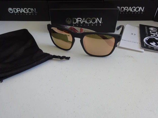 Dragon Monarch Asymbol Iuna Matte Black Rose Gold Sunglasses NIB