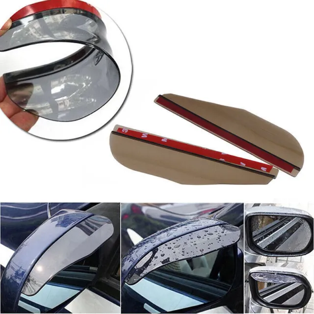2Pcs Universal Car Rear View Side Mirror Rain Board Sun Visor Shade Shield New ，