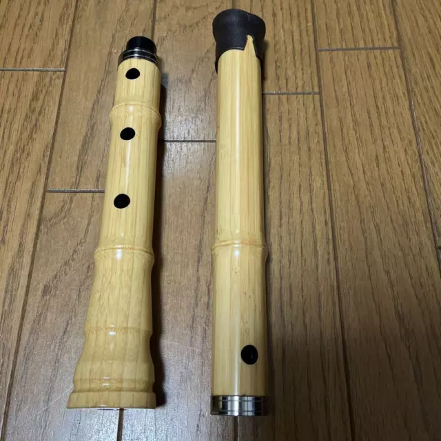 Shakuhachi flauto bambù giapponese 55 cm con custodia memoria strumento musicale J8458 3