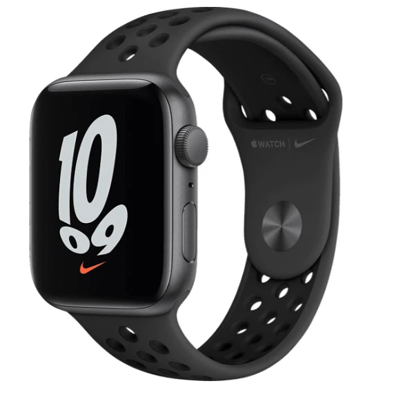 APPLE Watch SE Nike (GPS) 44mm Smartwatch Fluorelastomer Space Grau