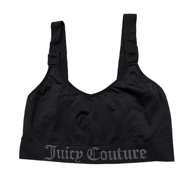 Juicy Couture White Sports Bra With Rhinestones And Padded Size