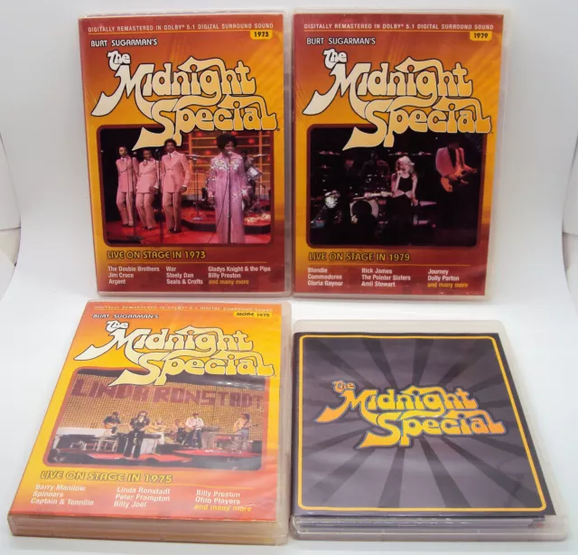 THE MIDNIGHT SPECIAL 4 DVDs Live On Stage 1973 1975 1979 Pop Rock N Roll Icons