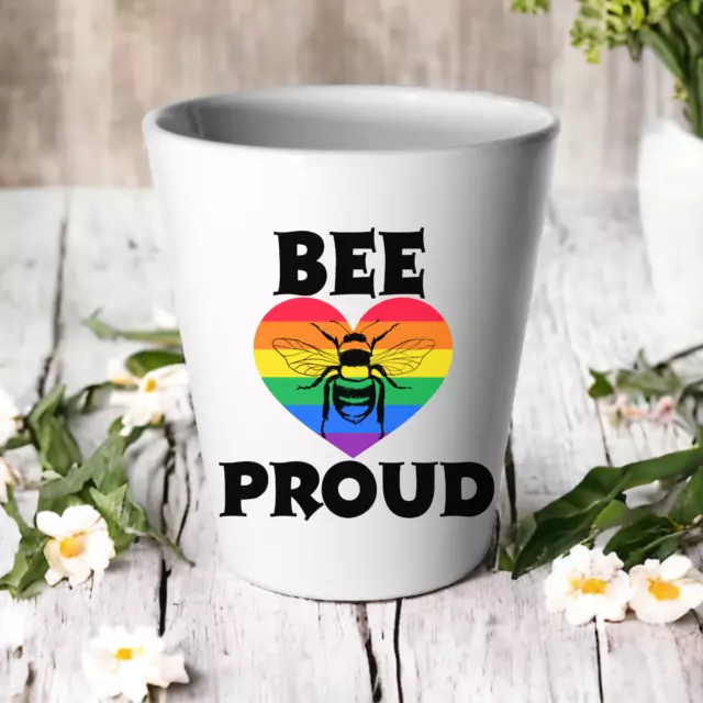 Bee Proud Plant Pot Rainbow Pride Pot Succulent Cactus Flower Cute New Home Gift