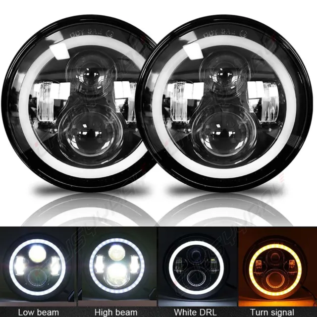 2pcs 5 3/4" 5.75 LED Headlights Projector HI/LO DRL For Pontiac GTO Grand Prix