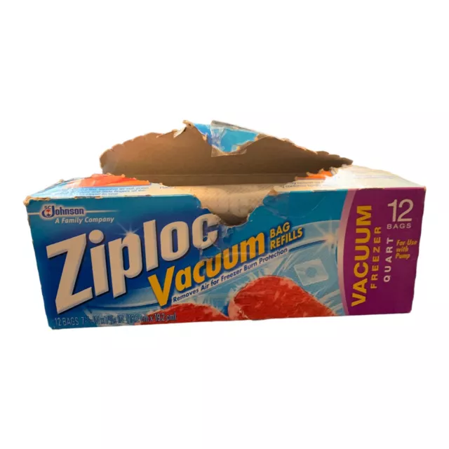  Ziploc Vacuum Pump Refill Bags, Quart Size : Health & Household