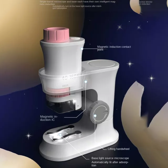 LED-Licht Kinder-Mikroskop-Kit Wissenschaft Mikroskop Spielzeug Kit  Zuhause