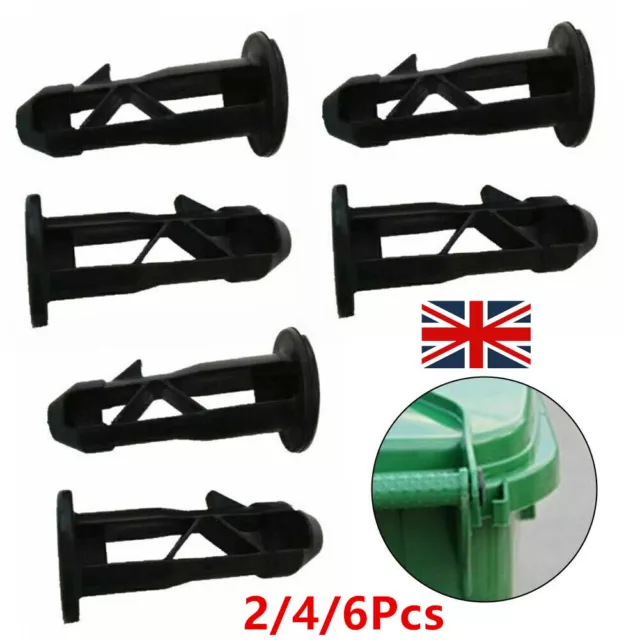 2-6 Bins Wheelie Bin Lid Hinge Pins Fixing Plastic Hinge Pins Plastic Plug Link