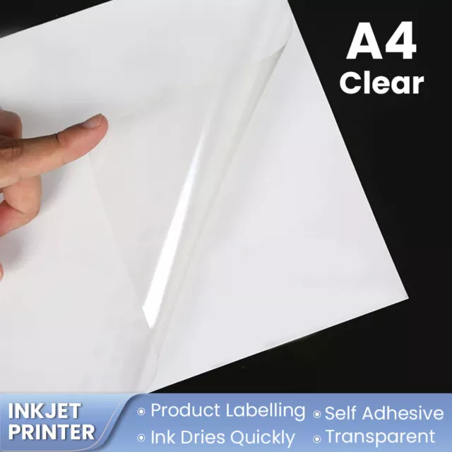 31 SHEETS HOLOGRAPHIC Sticker Paper Clear, A4 Vinyl Sticker Paper  Self-Adhesive $28.62 - PicClick AU