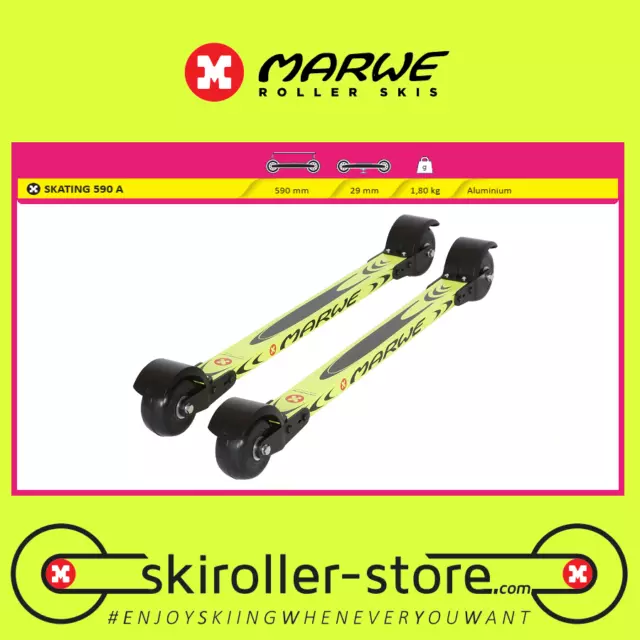 MARWE 590 A Skating Skiroller Rollski Roller Ski Roue Skiroll