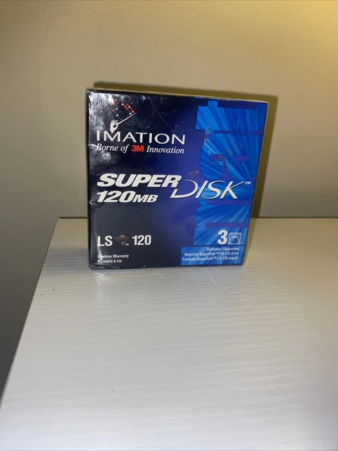 Imation SuperDisk 120MB (3-Pack) LS-120 Super Disk BRAND NEW AND SEALED