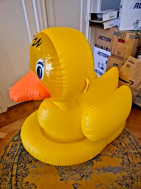 (65) AUFBLASBAR INFLATABLE WEHNCKE DUCK RIDER Ente Ride On Schwimmtier ...