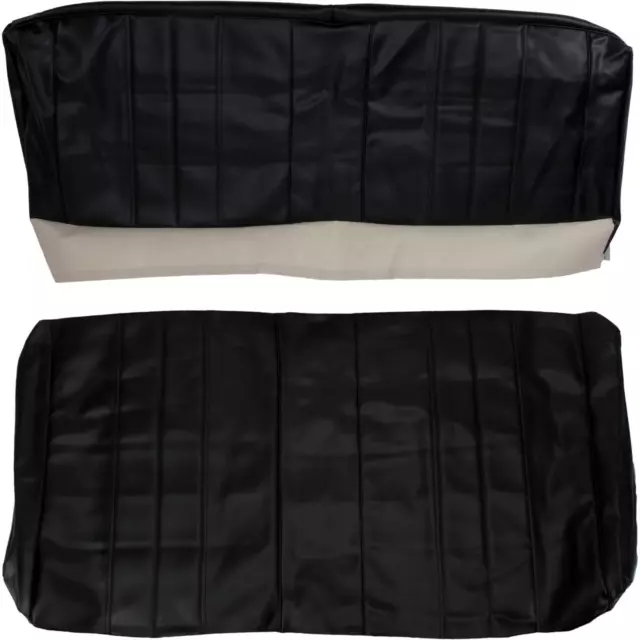 PUI  66AS10C Rear Seat Upholstery, 1966 Chevelle  Coupe, Black