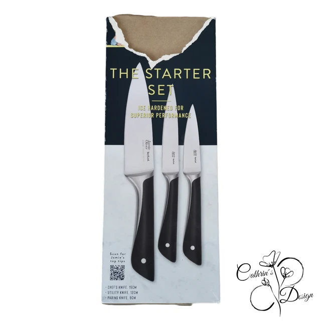Tefal Jamie Oliver 3 tlg. Messer Set | 15 cm | 12 | 9 cm hochwertig NEU B-Ware
