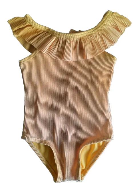 Size 0 Baby SEED Bathers In Orange With Frills (Exc Cond)