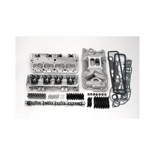 Edelbrock 2098 Top-End Kit SBC Chevy 350 Aluminum heads, Intake, Cam 410HP@9.5:1
