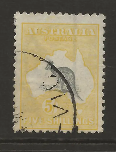 AUSTRALIA SG42 5s Grey and Yellow Narrow Roo Choice of Examples, UK P&P Free