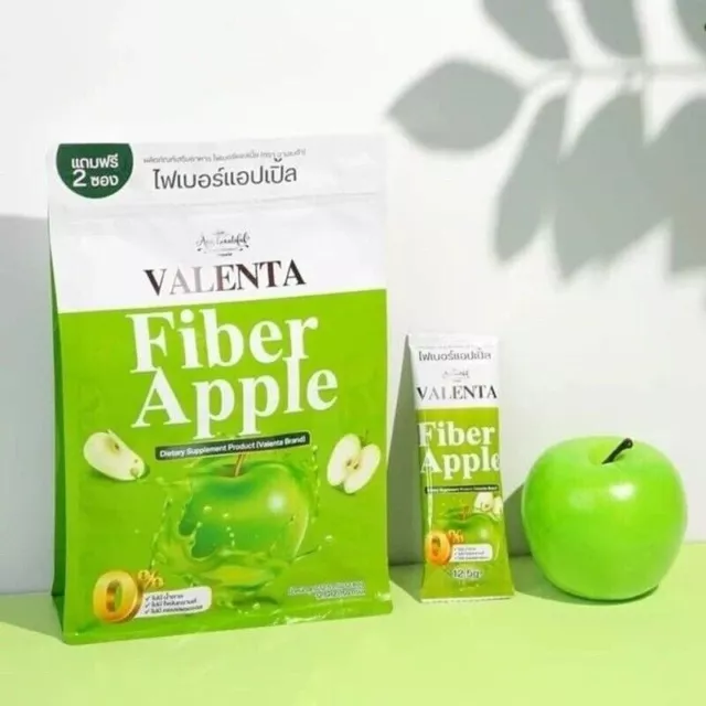 6x Valenta Fiber Detox Drink Apple Flavor Improve Digestive System Healthy Skin