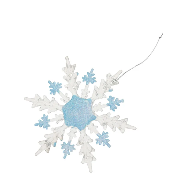 Acryl-Schneeflocke Weihnachten Weihnachtsbaum Hängende Winterliche Partydeko