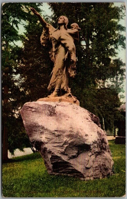 1910s Portland, Oregon Postcard "Sacajawea Statue, City Park" Mitchell Unused