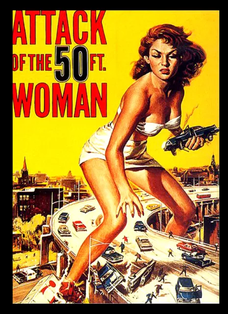 A3 size - Attack Of The 50ft Woman MOVIE Film Cinema wall Home Posters Art #10