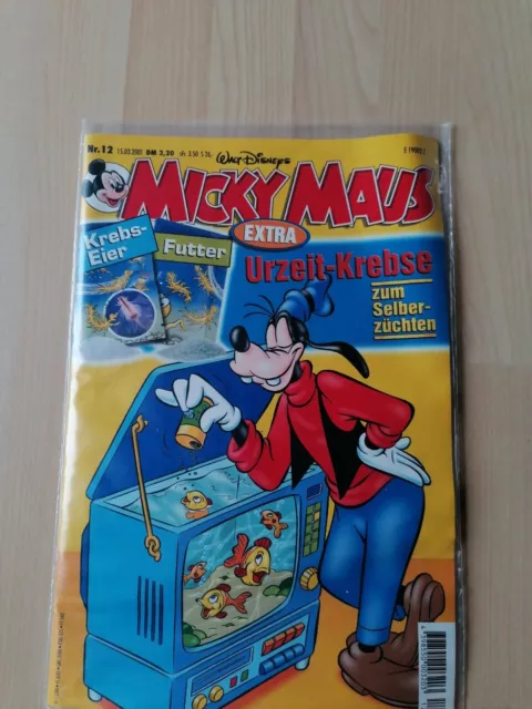 Micky Maus Magazin Nr. 12 - 2001. Zustand Z1 Wie Neu Mit Festen Beilagen.