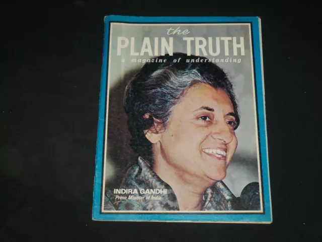 1971 July The Plain Truth Magazine - Indira Gandhi Cover - L 3053