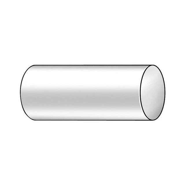 GRAINGER APPROVED 1UPG8 PlasticRod,Nylon6,2 1/2"Di,1ftL,OffWhite