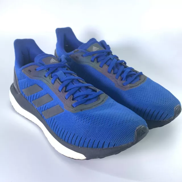 Adidas Boost 19 Running Shoes UK 8.5 Solar Drive Trainers Blue