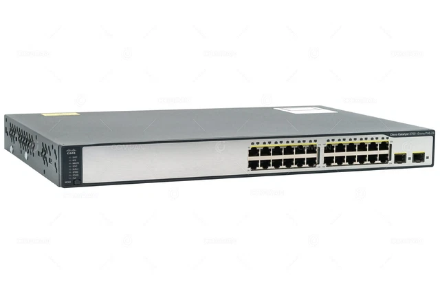 WS-C3750V2-24PS-S CISCO CATALYST 3750 V2 24 Port 100Mb 2 Port 1Gb Sfp ...