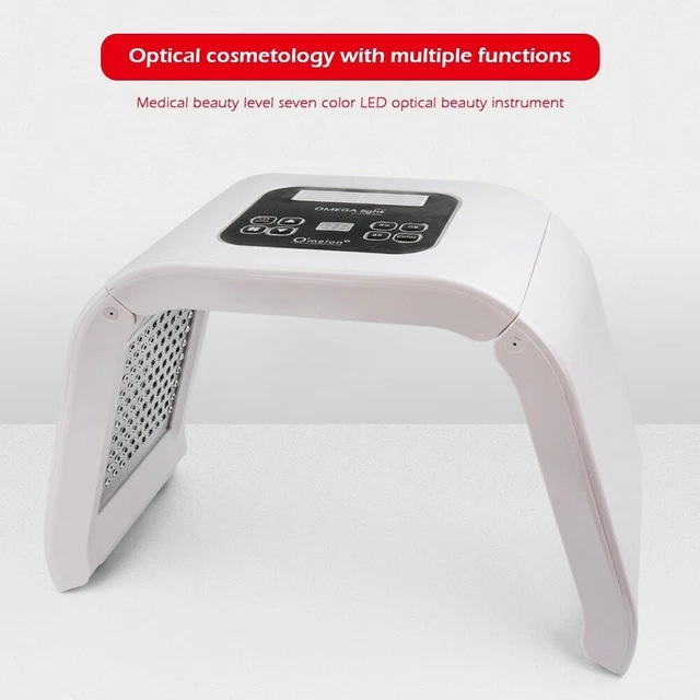 Máscara facial con luz LED de fotón de 7 colores cuidado facial de la piel rejuvenecimiento máquina de belleza