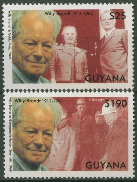 Guyana 1993 Bundeskanzler Willy Brandt 4225/26 postfrisch