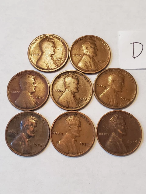 Lincoln Wheat Cent Penny Coins Lot