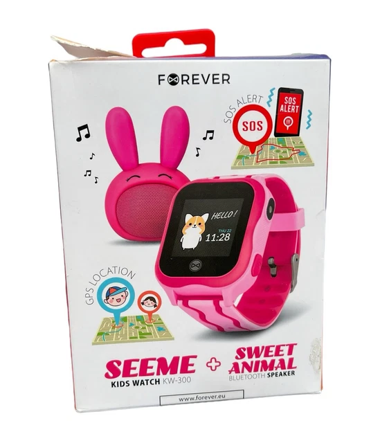 FOREVER BAMBINI SMARTWATCH GPS WiFi Bracciale Silicone See Me KW300 + Altoparlante EUR 59,99